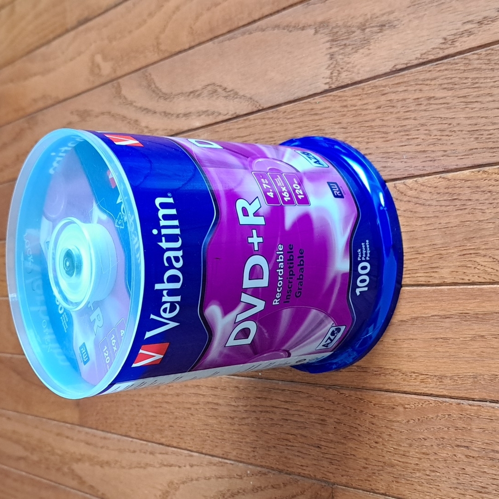 Brand new Verbatim 100 pack DVD-R